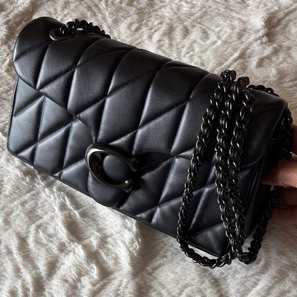 Coach Quilted Tabby 26 Black on Black